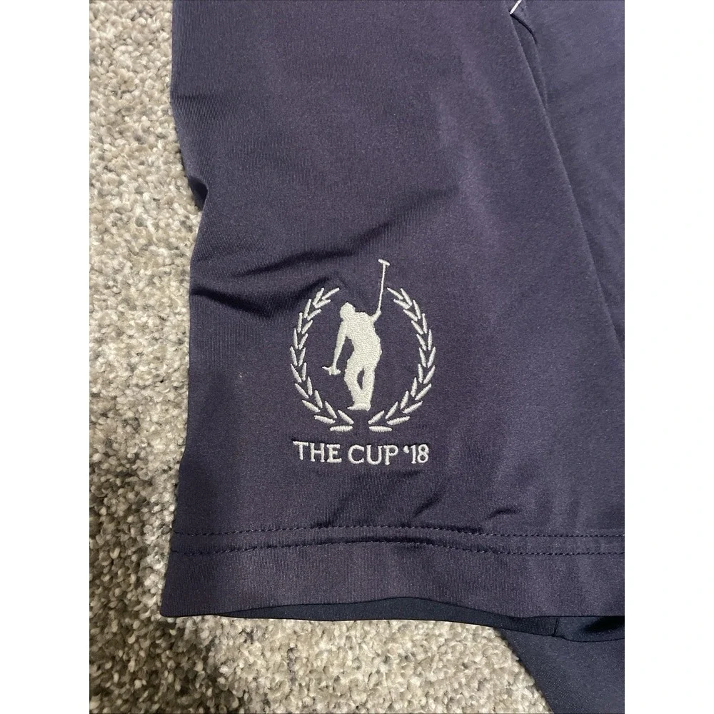 Foot Joy Golf Polo Men's L Ryder Cup The Cup '18 Logo Navy Athletic Performance